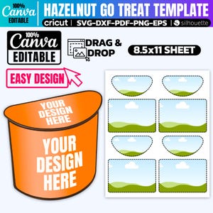 Plantilla de etiqueta de avellana: Pegatina de recuerdo de fiesta (Descarga digital)