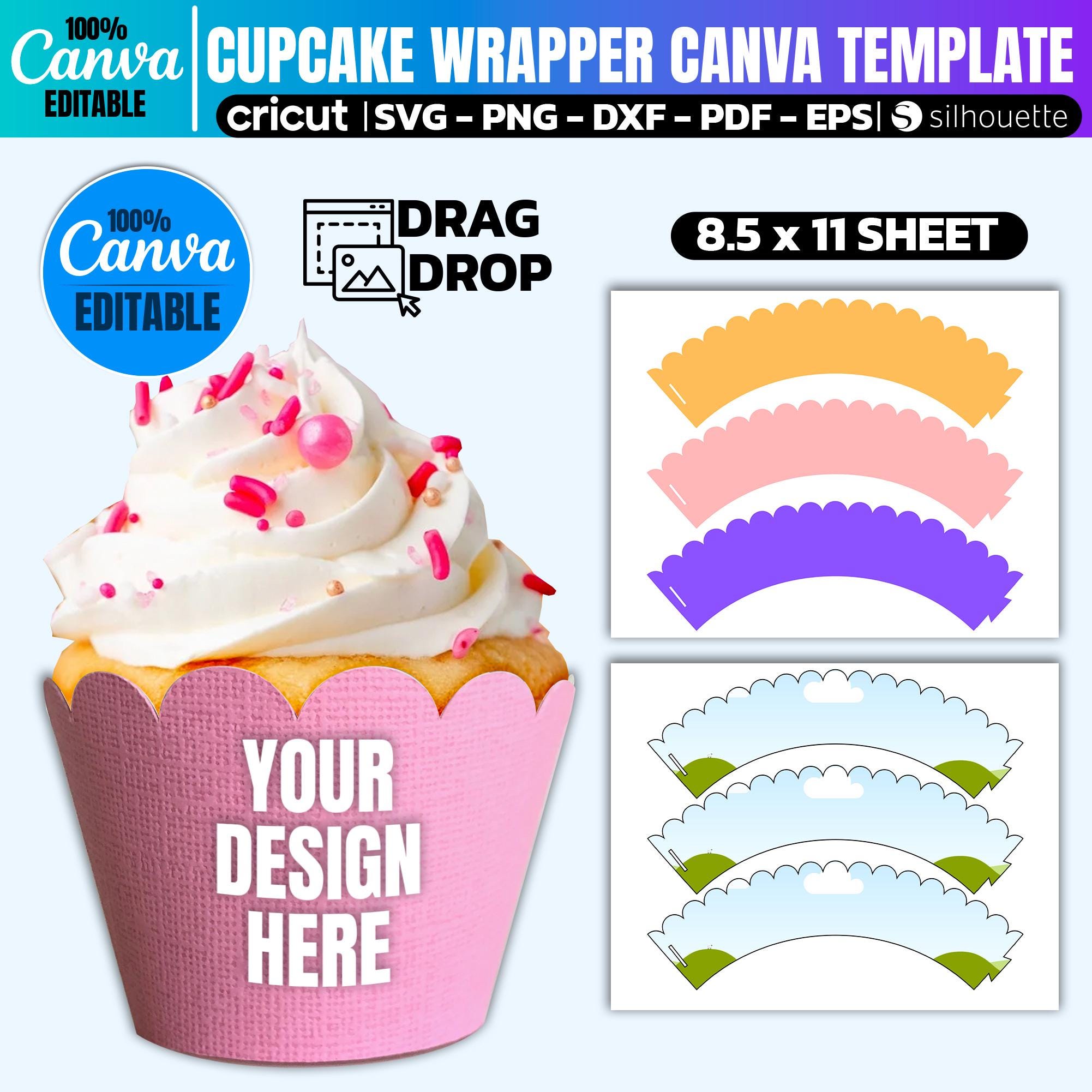 Large cupcake topper - Etsy México, image size:2002x2002