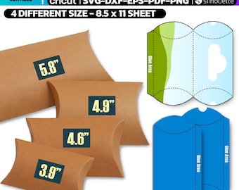 Pillow Box Template SVG Bundle: Favor & Gift Box (Digital Download)