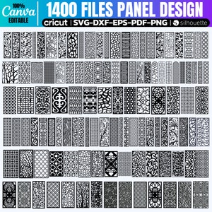 Puede incluir: Una colección de 1400 diseños de paneles en blanco y negro para corte por láser. Los diseños son de varios estilos, incluyendo geométrico, floral y abstracto. Los diseños son adecuados para su uso en una variedad de proyectos, como decoración del hogar, muebles y manualidades.