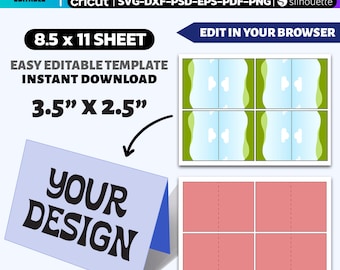 Modelo de rótulo de alimentos editável: cartões para mesa de bufê, Canva SVG (download digital)