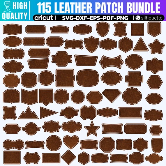 Leather Patch SVG Bundle: 115 Hat Patch Designs (Digital Download)