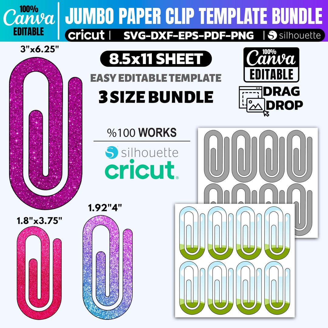 Jumbo Paper Clip Template, Jumbo Paper Clip Png File, Paperclip