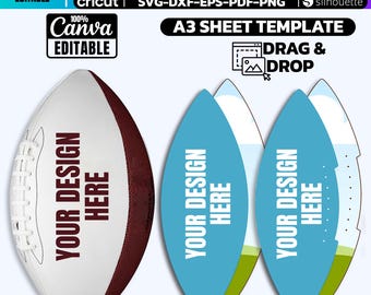 Football Panel Template: Photo Ball Wrap, SVG PNG PDF (Digital Download)