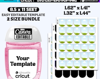 Canva Editable Mini Hand Sanitizer Label Template, Boho Baby Shower (Digital Download)