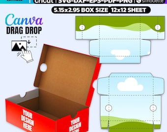 Mini Shoe Box Template: SVG, PNG, PDF Files for Cricut