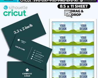 Canva Business Card Template: Drag & Drop Design (SVG, PNG, EPS)