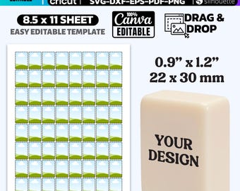 Mahjongtegelscanvasjabloon, tegels van 0,9 x 1,2 inch (23 x 30 mm), printbaar spel 8,5 x 11 inch