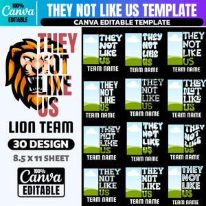 They Not Like Canva Template Bundle, They Not Like Us Png, They Not Like Us Canva Frame Template, The Not Like Us Frame, Drag And Drop