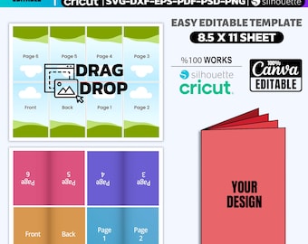 Modello di opuscolo modificabile: Canva, SVG, PDF (download digitale)