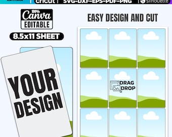 Modelo de carta de baralho em branco: faça você mesmo por sublimação (download digital)