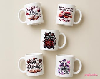 Smut Mug Wrap Bundle: Spicy Books PNG, 11oz 15oz (Digital Download)