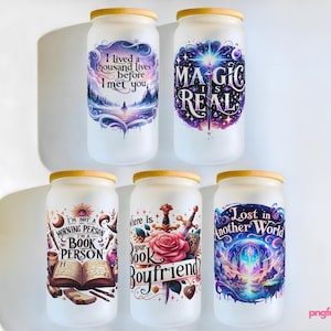 Romantik Buch Liebhaber PNG Cup Wrap Bundle: Fantasy Reader Design, 11oz-15oz (Digitaler Download)