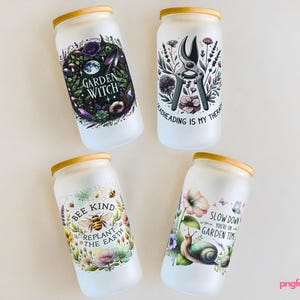 Gardening Cup Wrap Bundle: Garden Witch PNG 16oz (Digital Download)