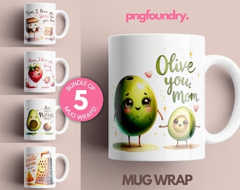 Mom Mug PNG Bundle, Funny Mom Coffee Mug Wrap for Mothers Day Gift, Mommy Coffee Mug PNG, 11oz 12oz 15oz Mom Sublimation Design Bundle Vol 2