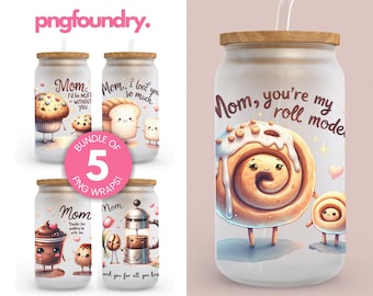 Mom Cup Wrap Bundle, Mom Glass Can Wrap, Glass Tumbler Mama Designs PNG, 16oz Cute Mothers Day Sublimation Wrap Bundle Vol 3