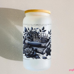 Morally Grey Book Glass Can Wrap: Spicy Book Club Design 16oz (PNG Digital Download)