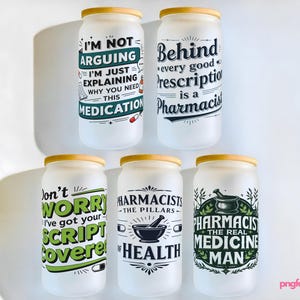 Funny Pharmacist Tumbler Wrap: receptglas, png-bestand (digitale download (16 oz))
