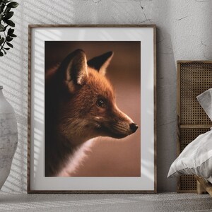 Fox Digital Print, Wildlife Prints, Wildlife Wall Art, Downloadable Art, Downloadable Poster, Animal Art