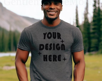 Gildan 5000 Dark Heather Mock Dark Heather Gildan camiseta Mockup Heather Grey Mockup Heather camiseta Mockup Gildan Mockup Bundle Dark Heather