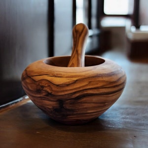 Olive Wood Pestle and Mortar