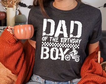 Dad Boy Birthday Tee with Bike, Son Birthday Gift, Birthday Shirt, Dad Shirt, Daddy Tshirt, Birthday Boy Shirt, Father Son Shirt