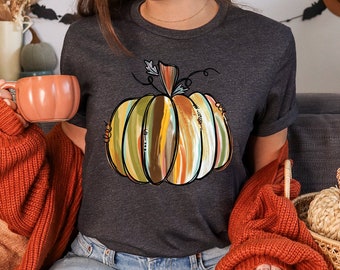 Fall Pumpkin, Fall Pumpkin Shirt, Pumpkin Shirt, Halloween Pumpkin Shirt, Vintage T Shirt, Christmas Gift Women, Seasonal Shirts