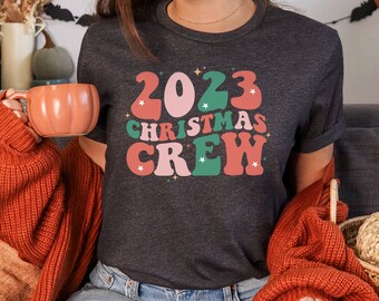 Christmas Crew Shirt, Retro Christmas, Xmas Family Shirt, Christmas Squad Tee, Group Shirt, Holiday Tshirt, Christmas Gift Women