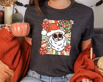 Santa Claus Tshirt, Santa Shirts, Vintage Santa, Retro Christmas, Merry Christmas Tee, Winter Shirt, Cute Christmas Shirt, Holiday Tshirt