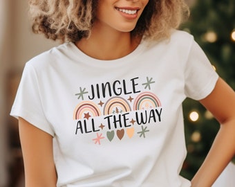 Jingle All The Way Shirt, Jingle Shirts, Vintage Santa, Retro Christmas, Merry Christmas Tee, Santa Shirts, Winter Shirt, Cute Christmas Tee