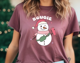 Bougie Christmas Tee, Snowman Shirt, Santa Shirts, Bougie Tshirt, Snow Man T Shirt, Holiday Tshirt, Cute Christmas Shirt, Xmas Family Shirt