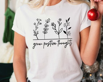 Développez des pensées positives, chemise énergétique, chemises inspirantes, t-shirt motivant, t-shirt joyeux, t-shirts positifs, cadeau pour la méditation, cadeaux de yoga