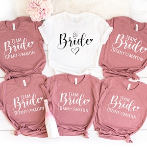 Team Bride Shirts, Bride Shirt, Bride Squad Tshirts, Hen Party T Shirts, Bachelorette Tees, Bridal Party T-Shirt, Wedding Party Tshirt image 1