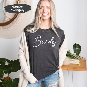 Bride Shirts, Bride Team Shirt, Bachelorette Tshirts, Wedding Party Tshirt, Bride Tribe Gift, Team Bride Tees, Hen Party Tee, Team Bride Top Heather Dark Grey