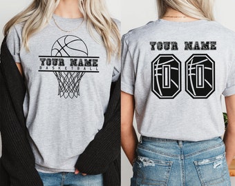 Custom Basketball Shirt, Game Day Shirt, Basketball Shirt, Basketball Gift, Sports Shirt, Custom Name Shirt, Personalized Gift, Custom Shirt