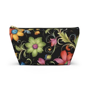 Floral Accessory Pouch | Makeup Bag, Travel Organizer, Gift for Her, Cosmetic Bag, Zipper Pouch, Bridesmaid Gift