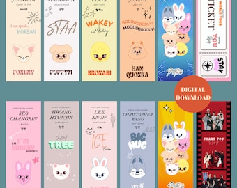 最安値級価格 STRAY KIDS Bookmarks,printable Bookmarks,digital Download タレントカード