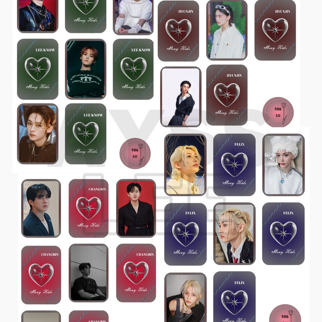 Stray Kids Photo Card Template, Kpop Merch (digital Download) - Etsy