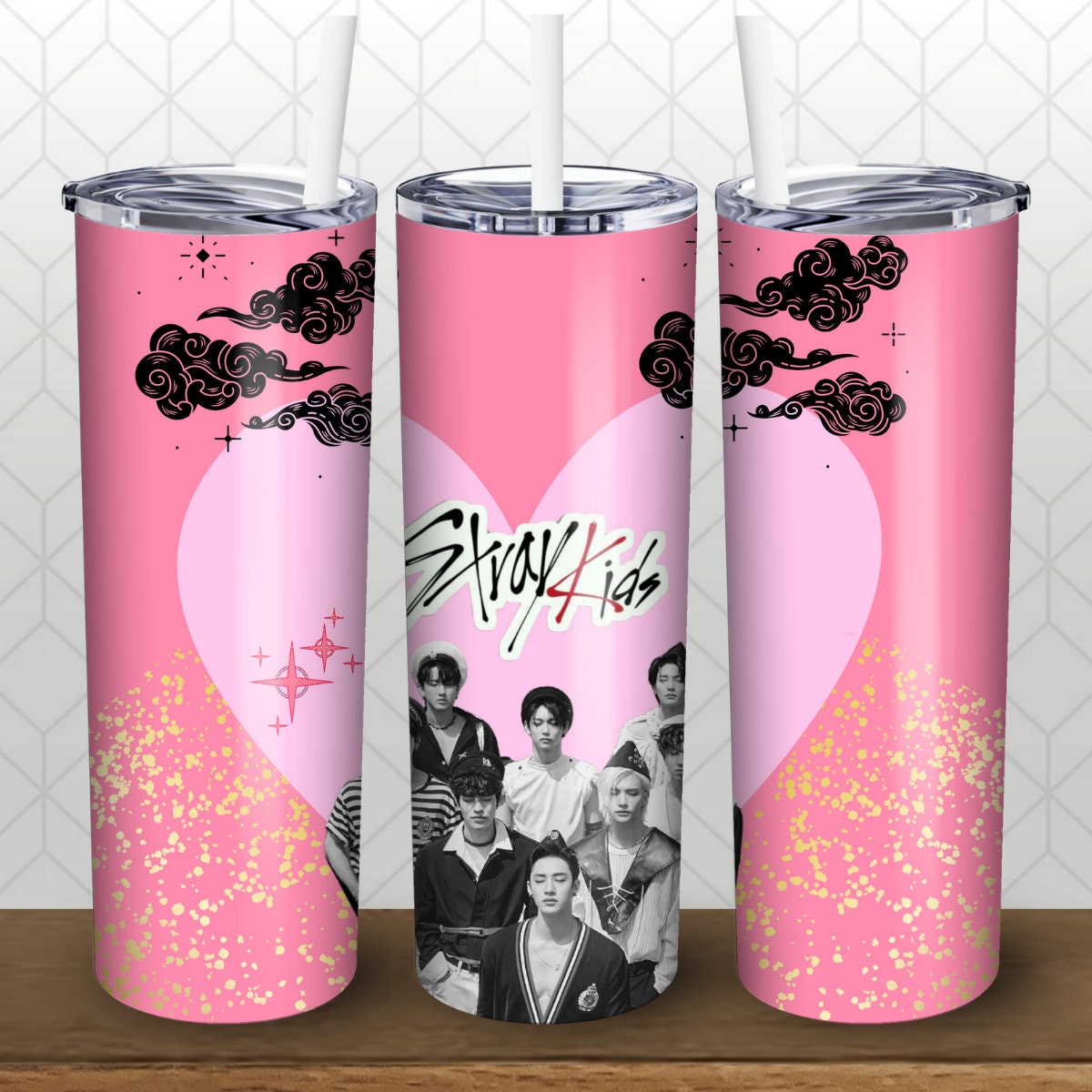 Stray Kids Tumbler Wrap Design: 20oz Skinny Tumbler (digital