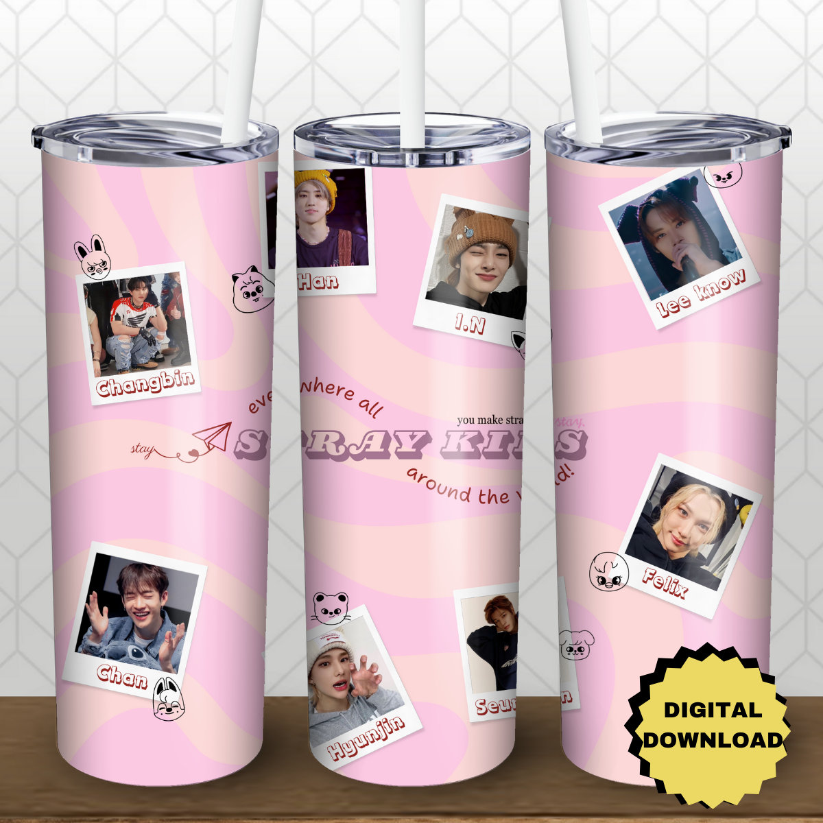 Stray Kids Tumbler Wrap: SKZOO Kpop Design (digital Design) - Etsy