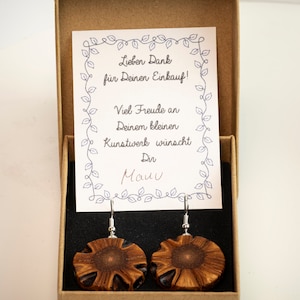 Banksia wooden earrings handmade with fascinating grain image 6