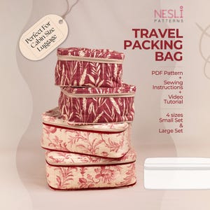 Wykrój do szycia pikowanej, rozszerzalnej torby podróżnej w formacie PDF | 4 rozmiary walizki kabinowej