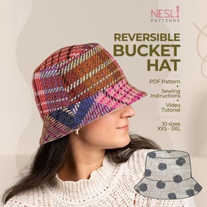 Reversible Anglerhut PDF Schnittmuster XS-XL | Anfängerfreundlich | Schritt-für-Schritt-Nähanleitung & Video-Tutorial