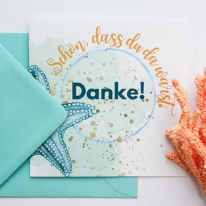 Dankeskarten Willkommensfeier, Karte freie Taufe, Dankeskarte Set
