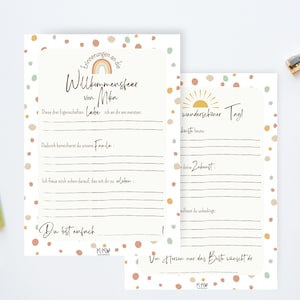 Gastenboekkaarten thuis printen kleurrijk, gastenboekkaarten gepersonaliseerd, gastenboekkaarten gratis doop, gastenboek alternatief welkomstfeest