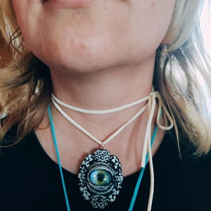 Einzigartige Auge Anhänger, Original Halskette, Magie Realistisch Auge Anhänger, Gothic Style, Hexe Schmuck,Evil Eye Anhänger, Einzigartiges Geschenk