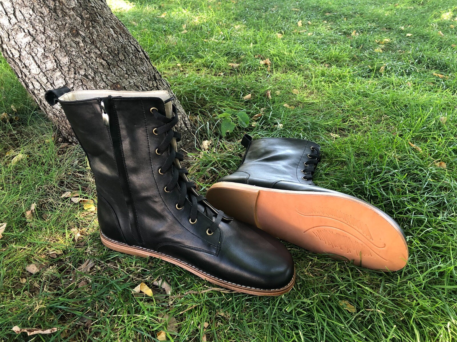 Women Barefoot Boots, Black Leather Boots, Handmade Leather Boots, Women Boots Etsy