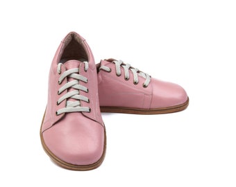 Women Barefoot Sneakers, Light Pink Leather Sneakers, Handmade Shoes, Women Shoes