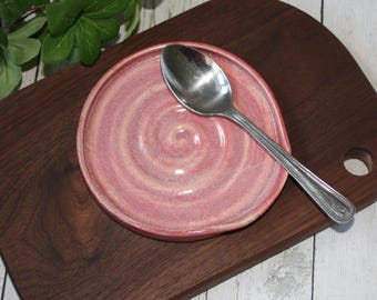 Handmade Ceramic Spoon Rest: Pottery Kitchen Utensil