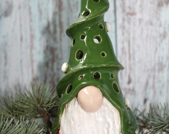 Handmade Christmas tree Gnome light